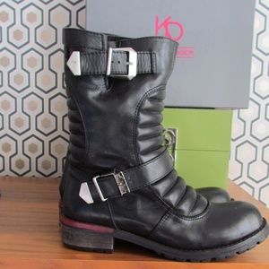 Biker boots.  Black, size 6.5